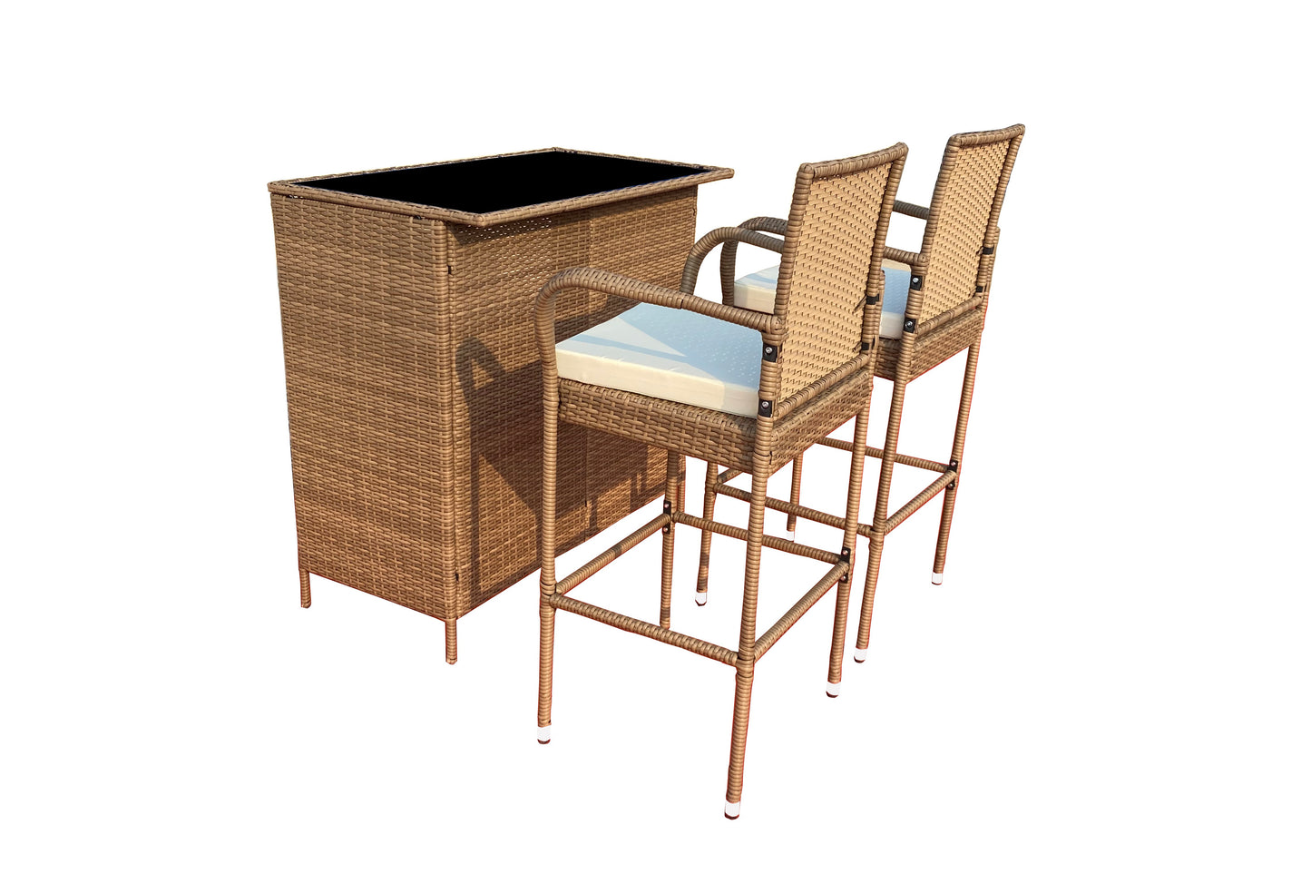 BARRA TIPO BAR CON BANCOS